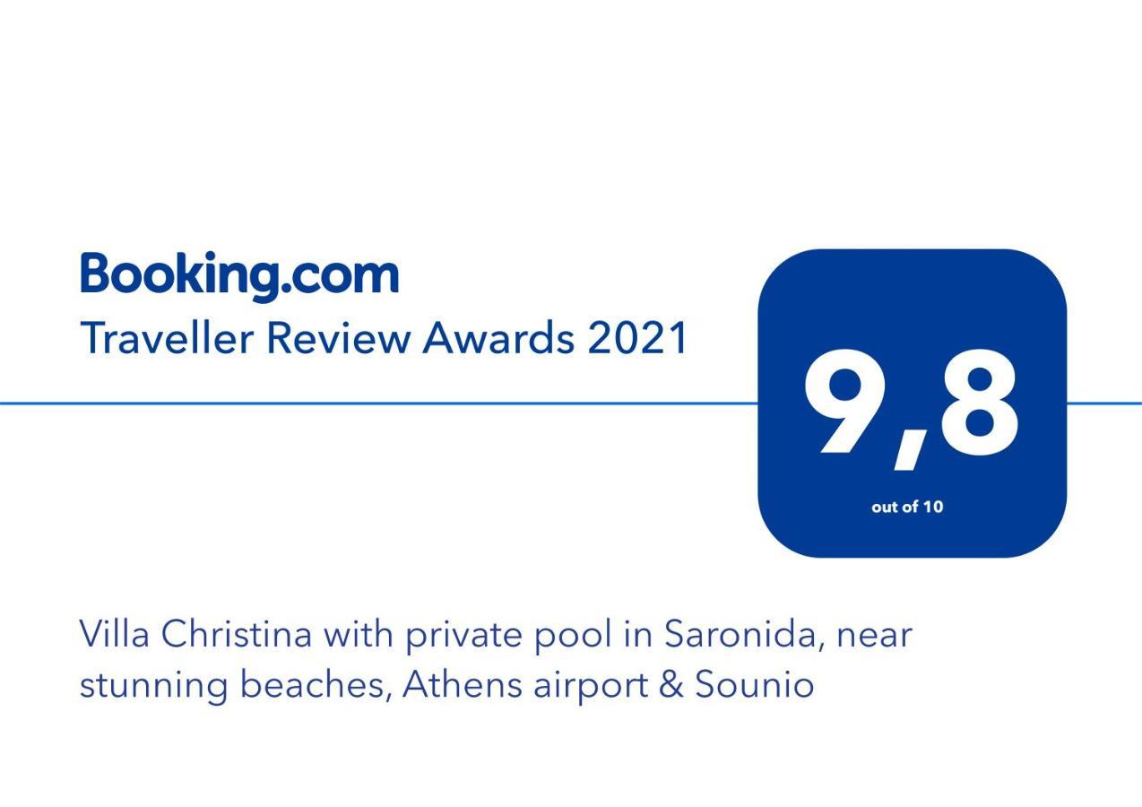 Villa Christina With Private Pool In Saronida, Near Stunning Beaches, Athens Airport & Sounio ภายนอก รูปภาพ
